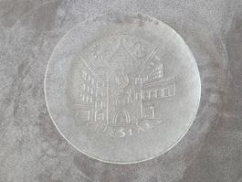 Glasteller mit Liestaler Törli-Motiv, schönes Sammlerstück!