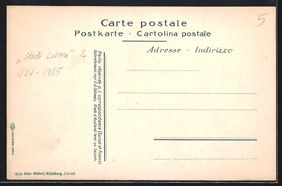 Cartoline postali: Vierwaldstättersee, Dampfer Stadt Luzer – Usato da Berlin venduto da bartko-reher 1