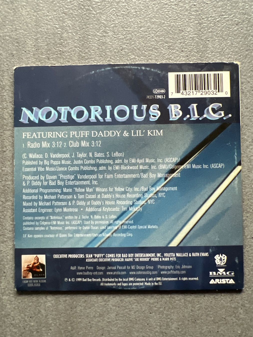 CD: CD 2 titres Notorious B.I.G feat. Puff Dady & LIL’KIM – Usato da Bouveret venduto da Feelgoodtrading 1