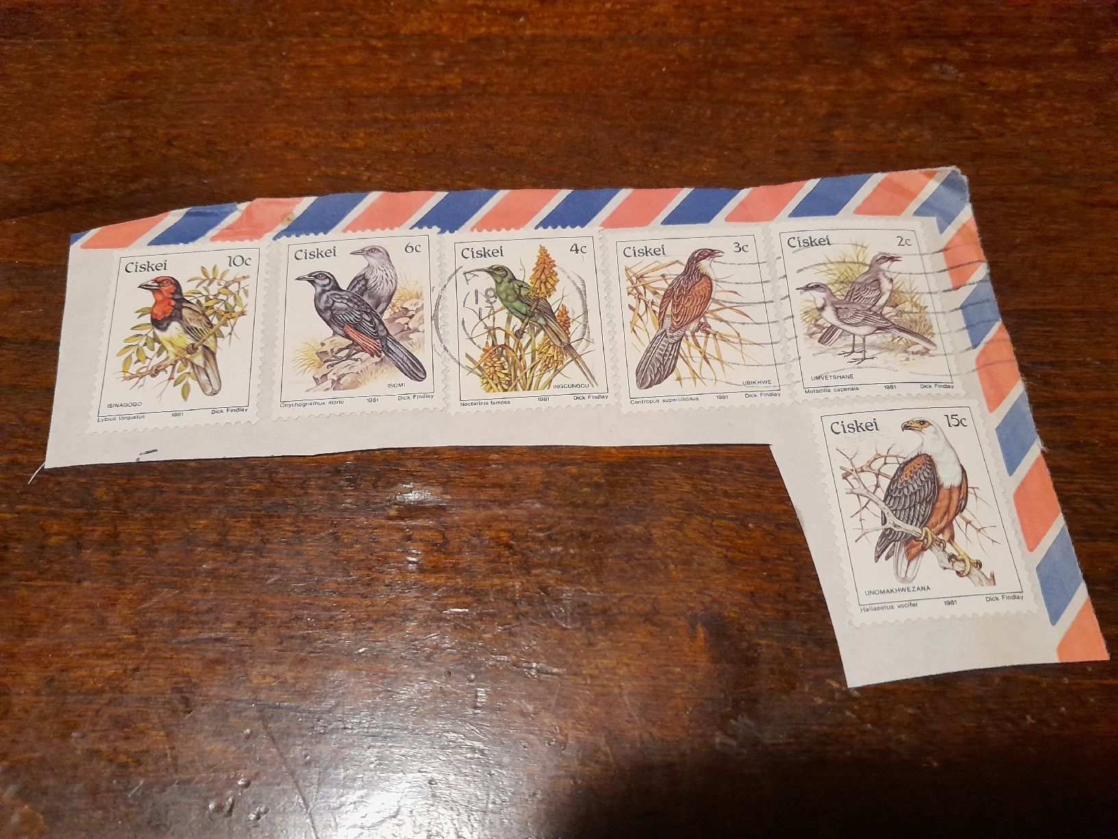 Tutti i francobolli: Ciskei 6 timbres Oiseaux – Usato da Marly venduto da globetrotter1723