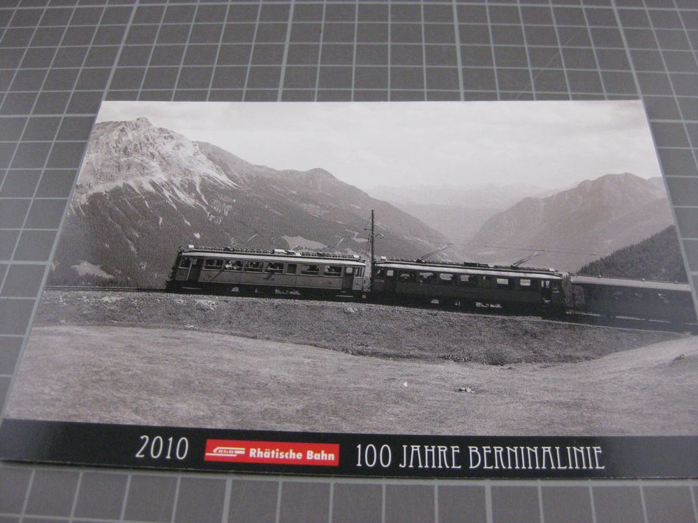 Alp Grüm mit Zug, Bernina Bahn BB, Rhätische Bahn RhB, Ansic | Kaufen ...