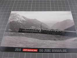Alp Grüm mit Zug, Bernina Bahn BB, Rhätische Bahn RhB, Ansic