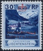 30 Rp. Kapelle im Steg Dienstmarke mit Handstempel MUSTER