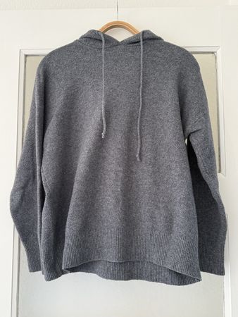 Zara Strick-Hoodie, Gr. M, Grau