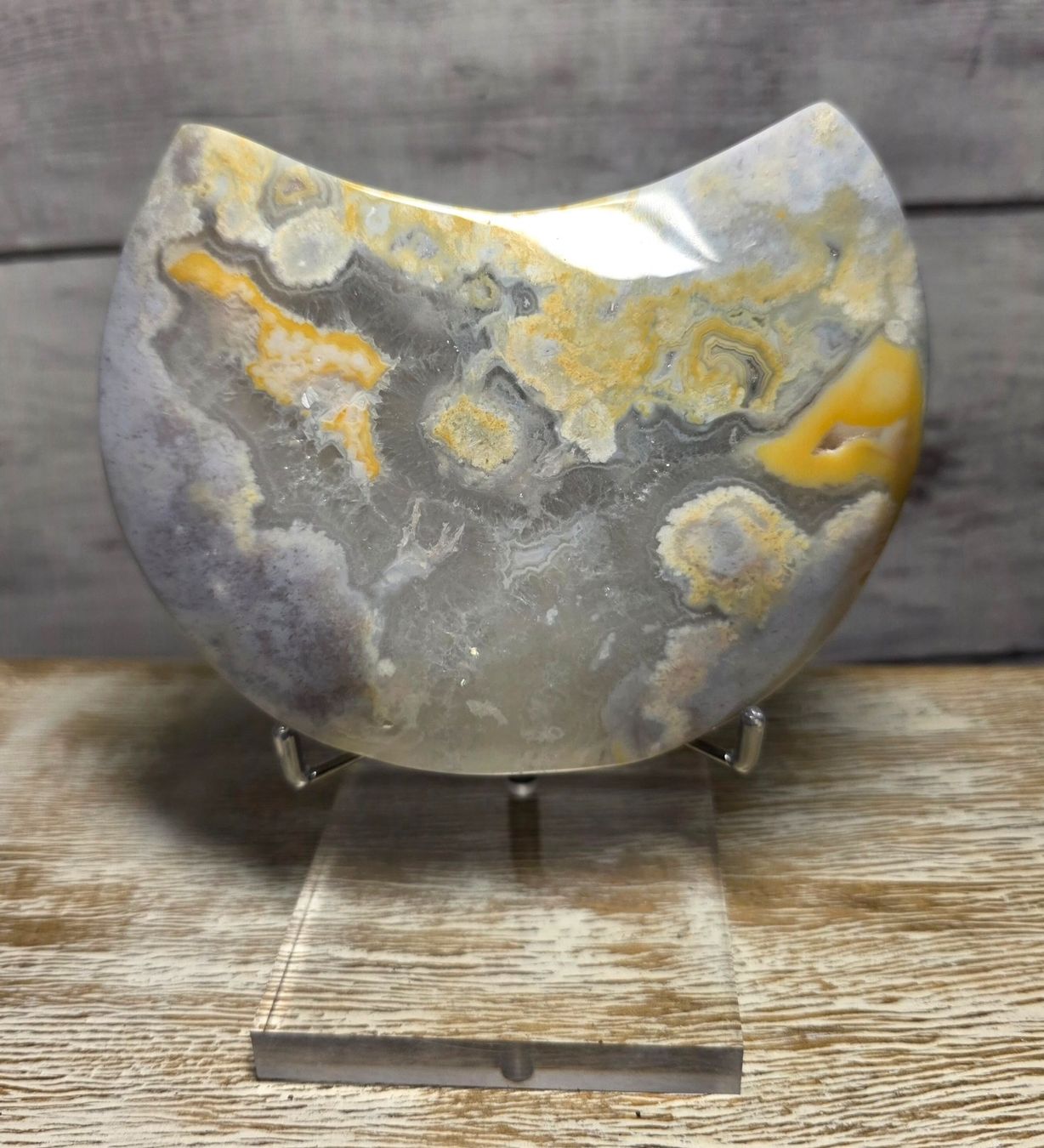 Minerali & Pietre curative: Pink Amethyst-Achat Mond 563g – Nuovo e nell'imballaggio originale da Matzingen venduto da Shay_Crystalz 1