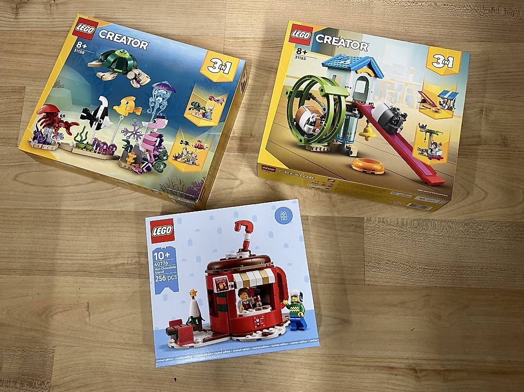 Lego Giocattoli: Lego Creator 31155 / 31158 + Schokoladen-Stand – Nuovo e nell'imballaggio originale da Steinhausen venduto da yzos