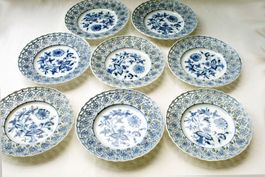 8 x Antike Durchbruchteller (20 cm) C. Teichert/Top Zustand