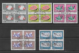 Viererblockserie Pro Patria 1959 B91-B95 ges Basel 26.6.1959