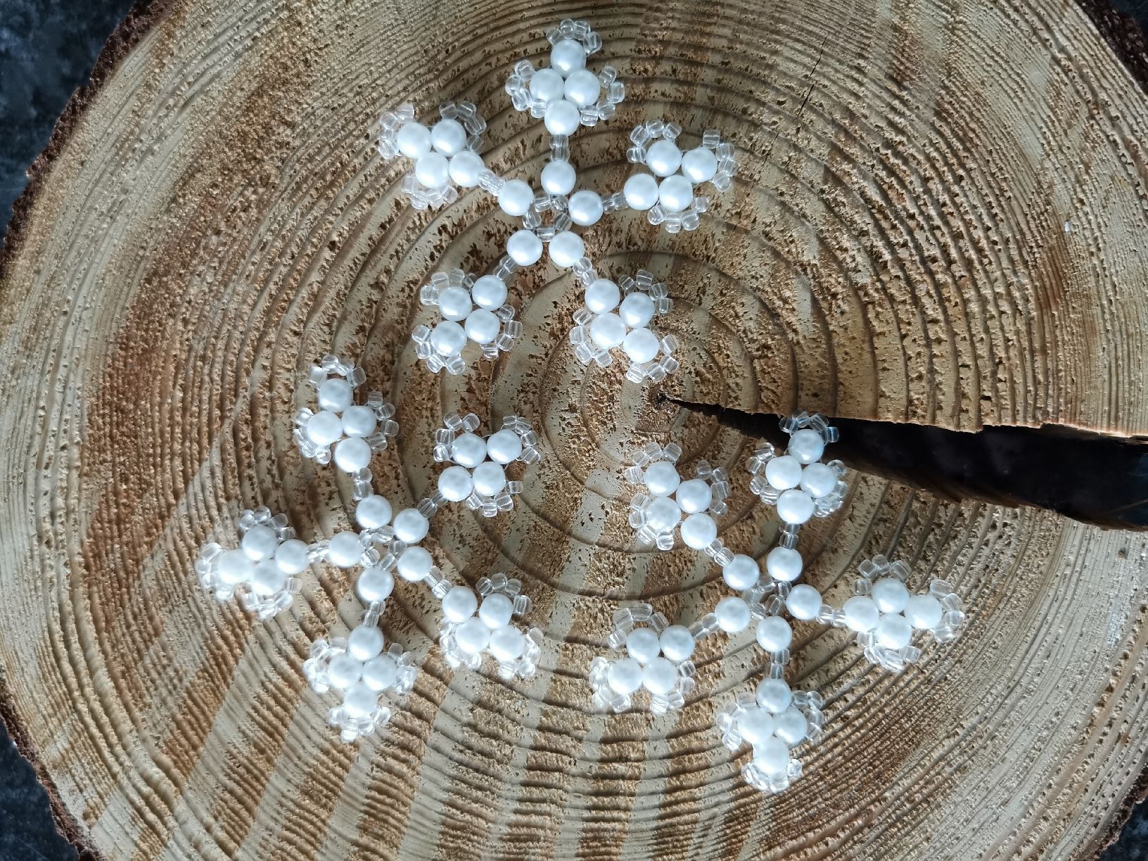 Tutte le decorazioni: Schneesterne, Baumschmuck, handgemacht 3 Stk. – Nuovo e nell'imballaggio originale da Bremgarten AG venduto da Angie_77