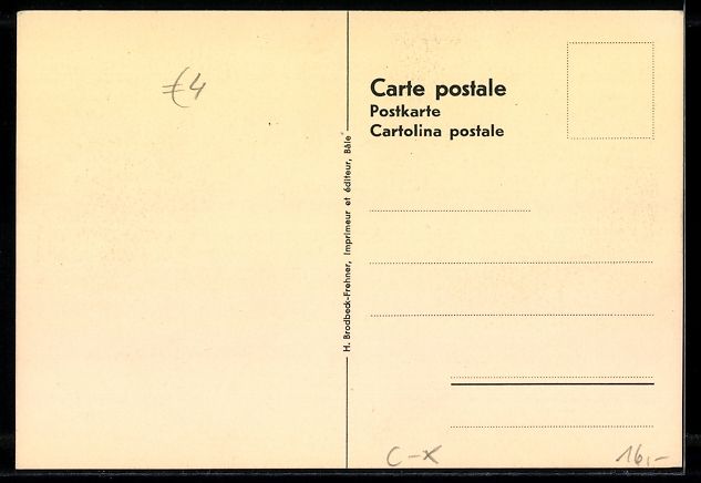 Cartoline postali: Basel, Elite Hotel Storchen, Restaurant  – Usato da Berlin venduto da bartko-reher 1