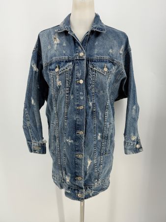 Jeans Jacke im Used-Look Gr. S von Zara