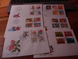 11 FDC Pro Juventute 1977- 1987