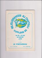 Programme réjouissances au château Vufflens 1985