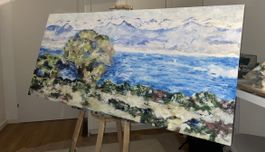 Ölgemälde, Landschaft Öl auf Leinwand, 160x 70cm