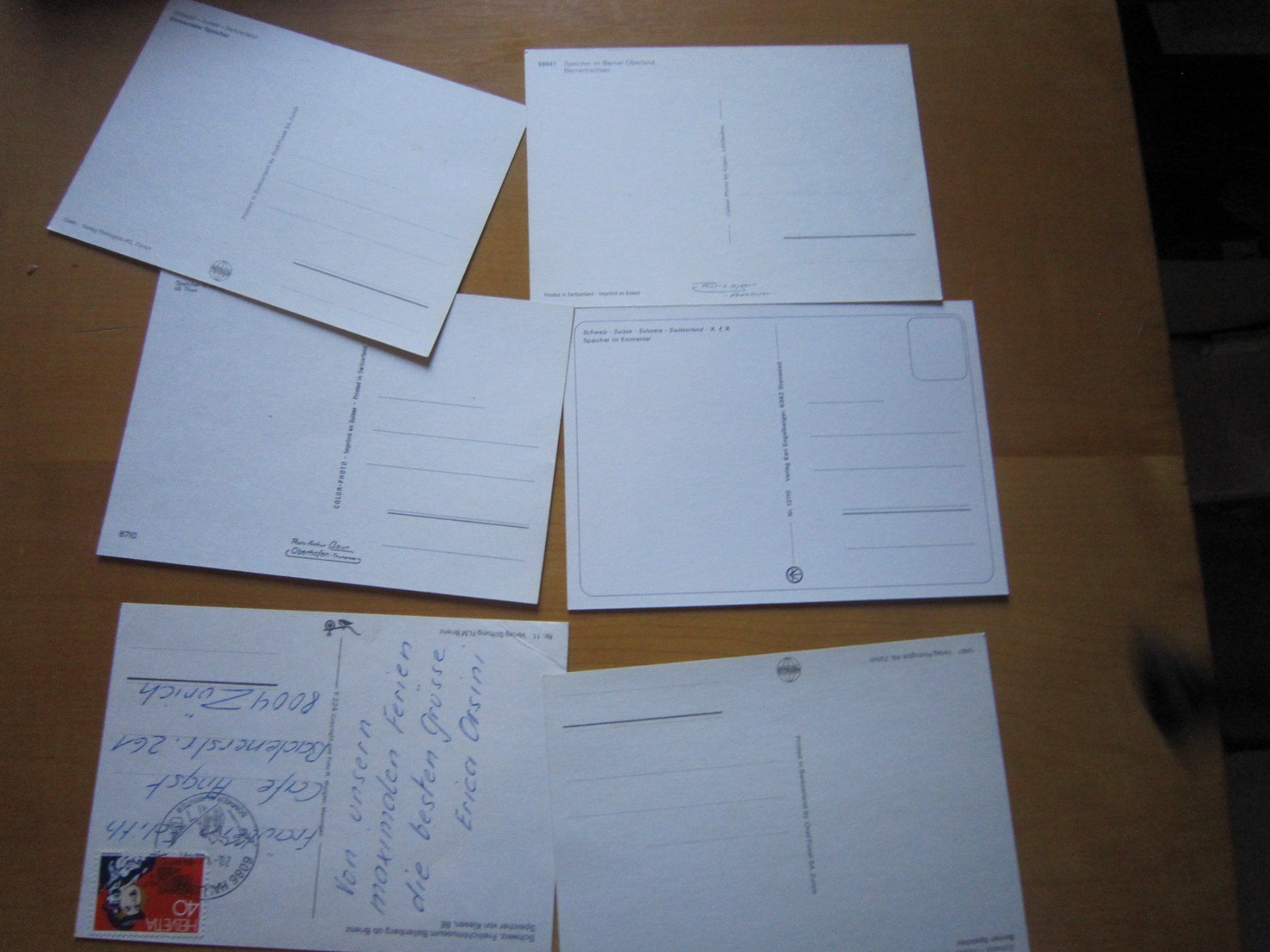 Cartoline postali: No 2 Postkarten Chalet – Usato da Gordola venduto da Polentaefung 1