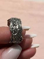 Silberring mit Struktur, Vintage Stil, Grösse 18 mm💍