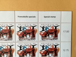 20x Fr. -.85 Briefmarken Frankatur Gymnaestrada Lausanne