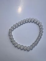 1 Stein-Armband aus Bergkristall matt, 20cm x 6mm
