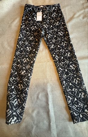 KOOKAI Jacquard-Hose Schwarz/Weiss – Gr. 34 – NEU mit Etiket