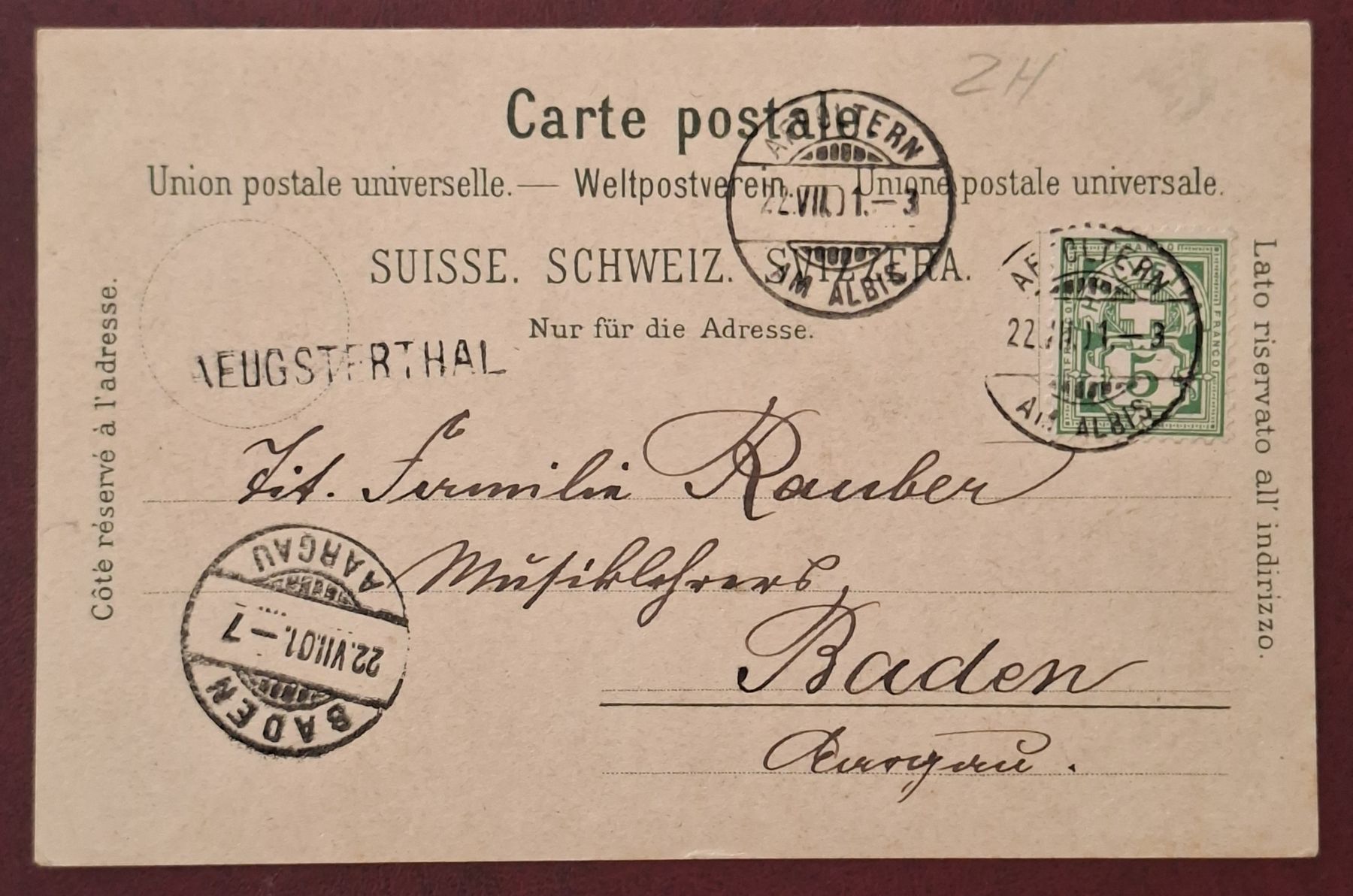 Cartoline postali: Gruss aus Augsterthal – Usato da Affoltern am Albis venduto da Ab_1.- 1
