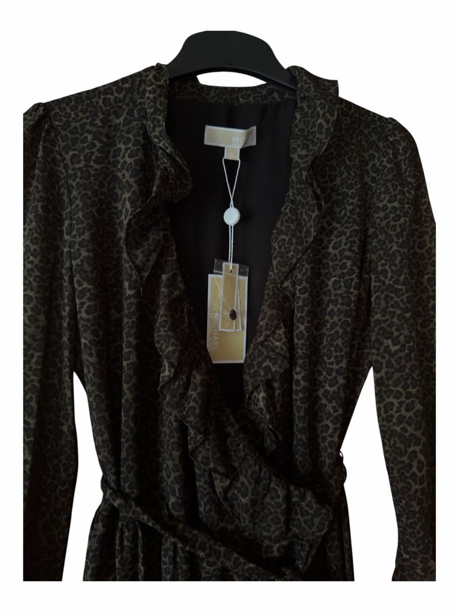 Michael Kors Kleider: MICHAEL Michael Kors Ruffle Wrap Dress Leopard Size S – Neu und originalverpackt aus Brunnen von Sandy_closet1 4