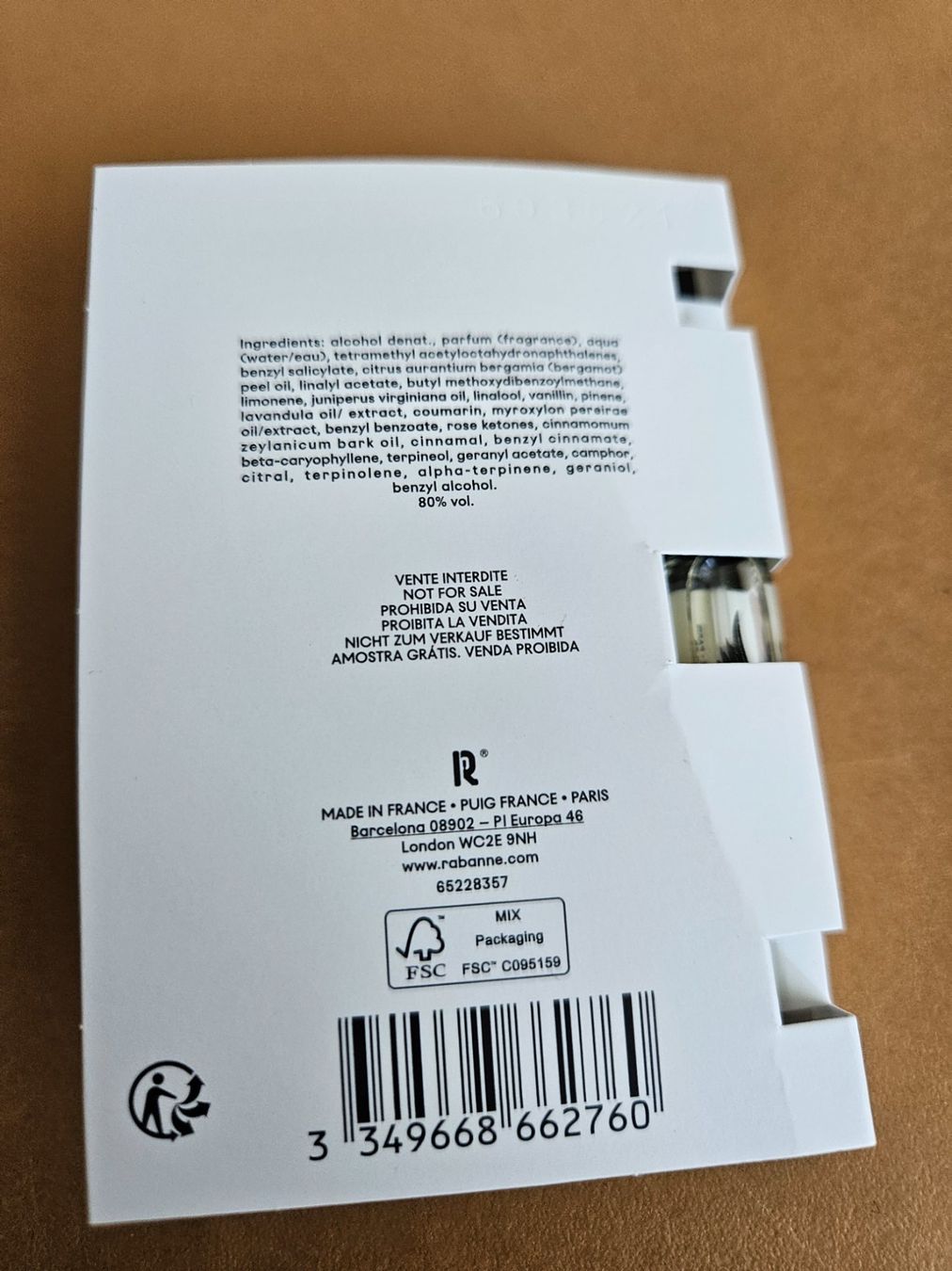 Paco Rabanne Profumi & Eau de Toilette: rabanne - INVICTUC ELIXIR - 1.5ML – Nuovo e nell'imballaggio originale da Aesch BL venduto da Chrutli1 1
