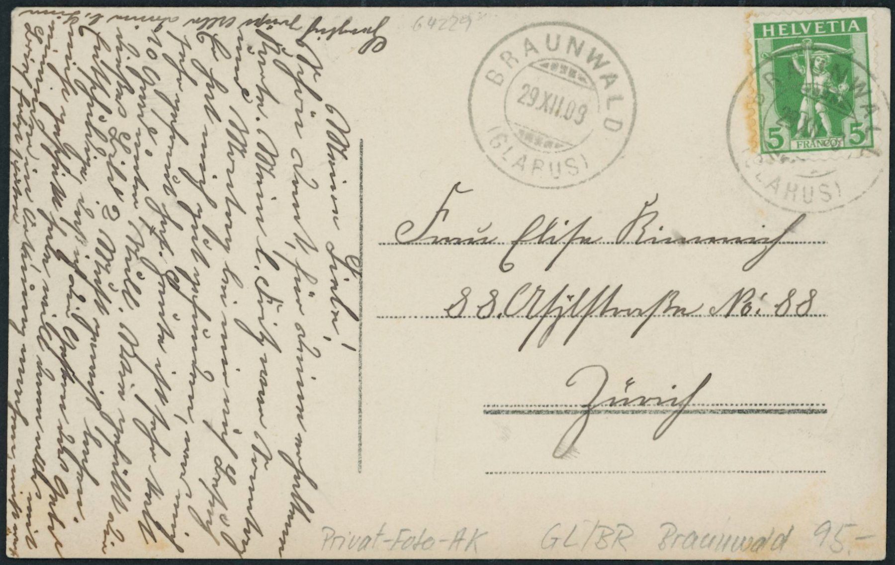 Cartoline postali: GL Braunwald – Usato da Schindellegi venduto da leecollect 1