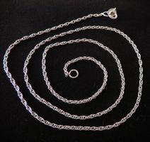 Rhodinierte Silber 925 Doppelanker Halskette 49 cm / 1,5 mm