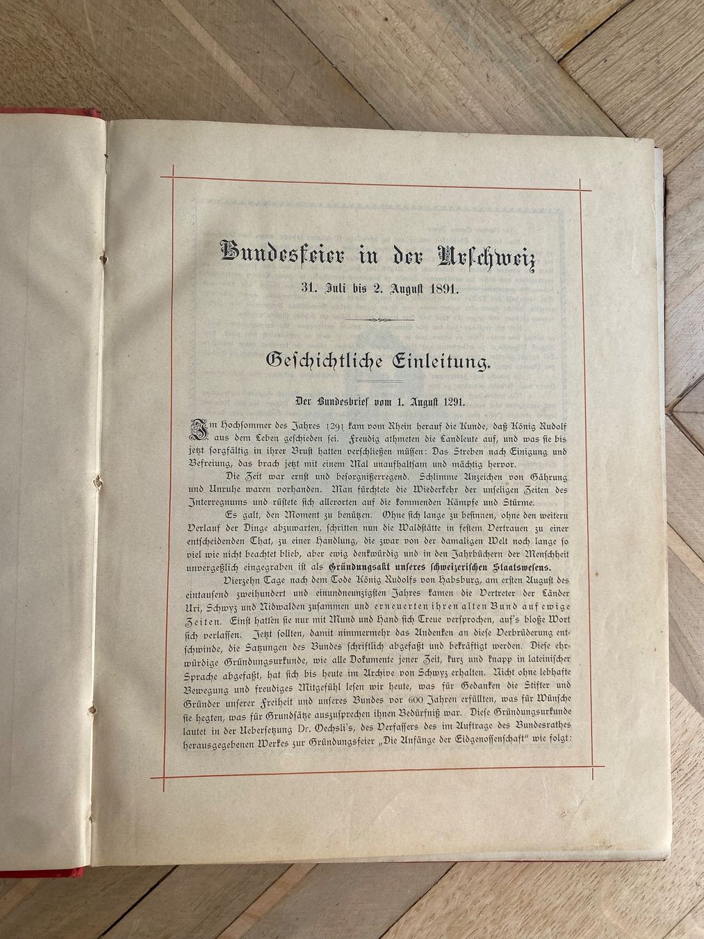 Libri: Antikes Buch der Schweizerischen Bundesfeier 1891 – Usato da Burgdorf venduto da gre_2ftz 1