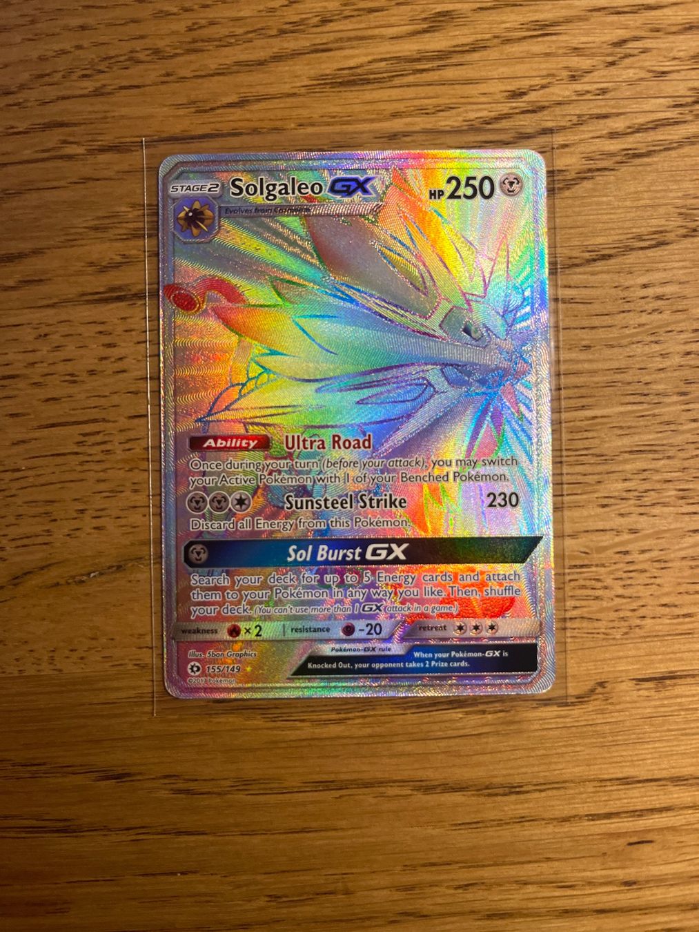 Pokémon Sammelbilder & Trading cards: Solgaleo Gx Rainbow, 155/149, Sun&Moon, Englisg – Neu (gemäss Beschreibung) aus Kaisten von JKsPokedeals 2