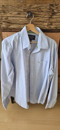 Herren Hemd Abercrombie & Fitch blau gestreift Gr. XXL