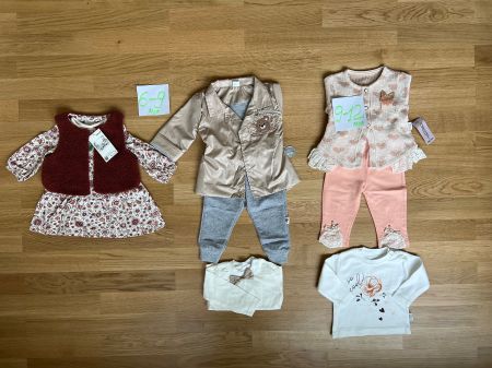 Mädchen Kleider Set, Gr. 6-12 Monate, Neu.