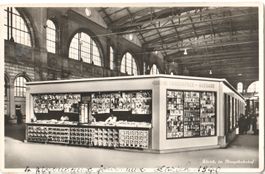 ZÜRICH Hauptbahnhof: Grossaufnahme Kiosk, Foto-AK 1940