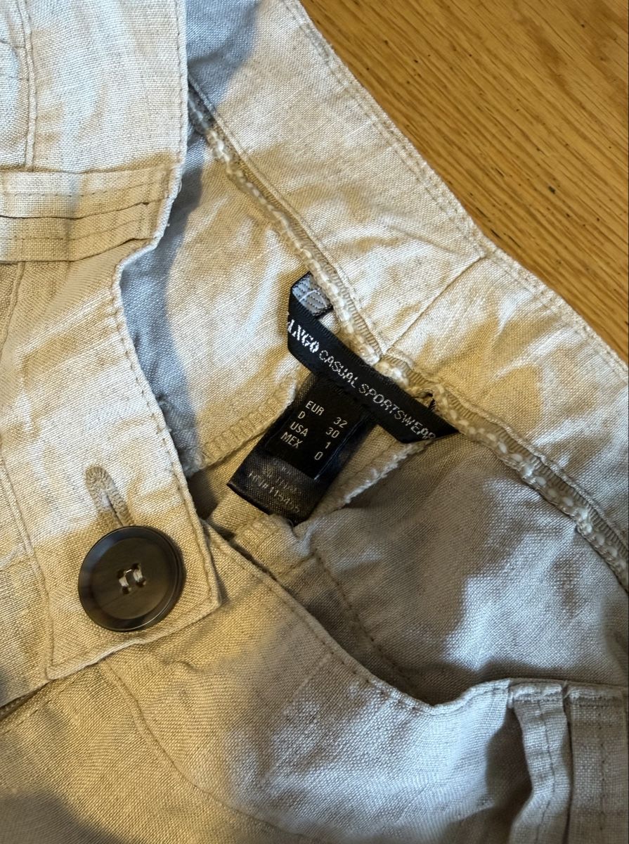 Mango Pantaloni: Pantalon MNG linen taille 32 – Nuovo (secondo la descrizione) da Thonex venduto da TropicalPlantsCorner 1
