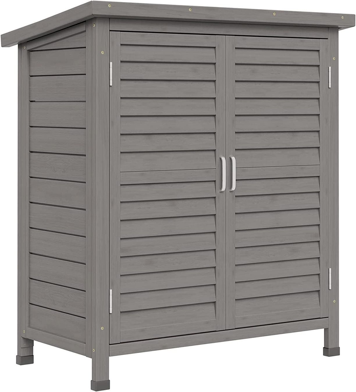 Box contenitori: Gartenschrank Holz 87x46,5x96,5cm grau – Nuovo e nell'imballaggio originale da Bottighofen venduto da zaap