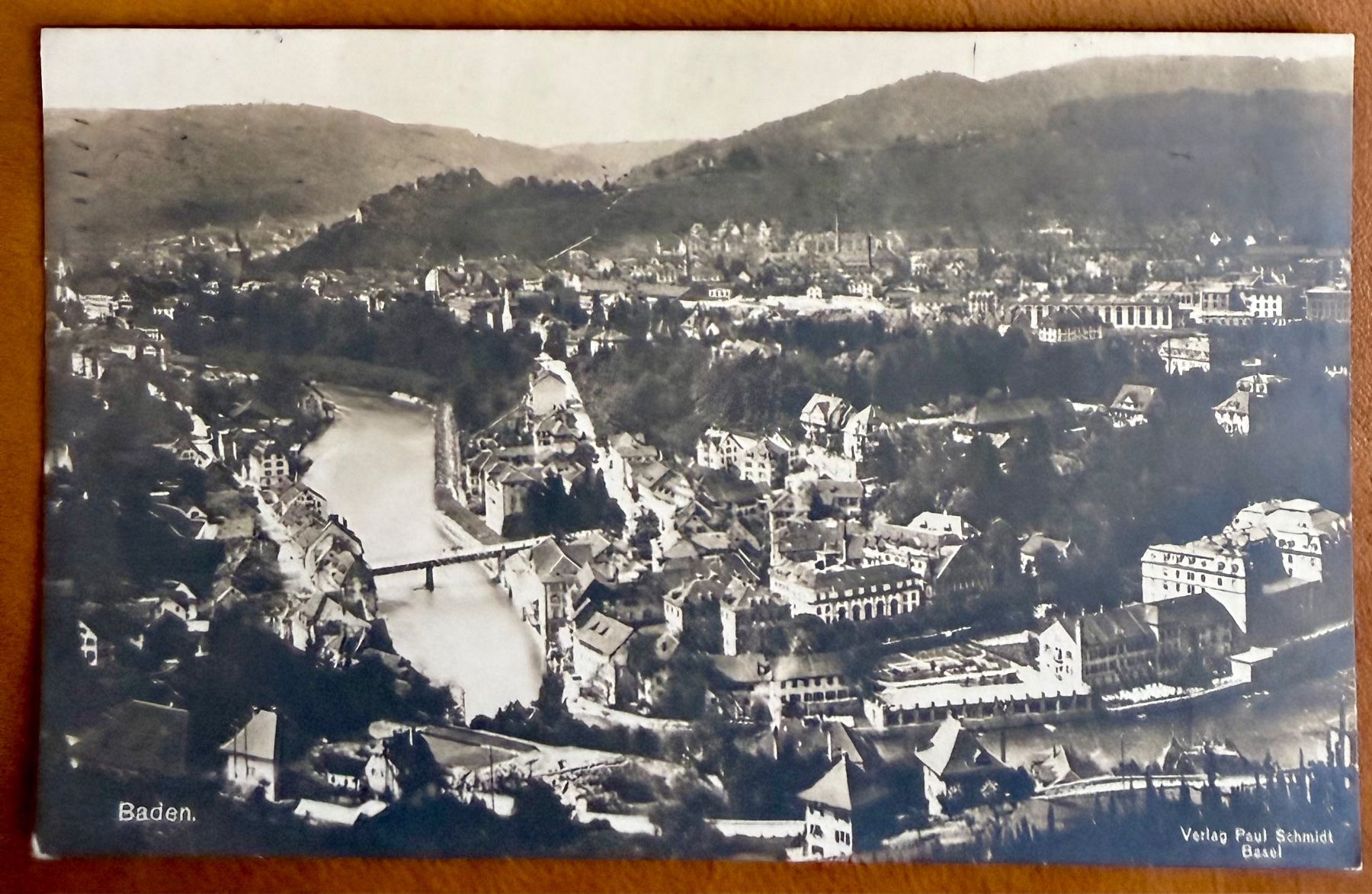 Cartoline postali: Baden - Panorama - 1921 – Usato da Lutry venduto da Ediego