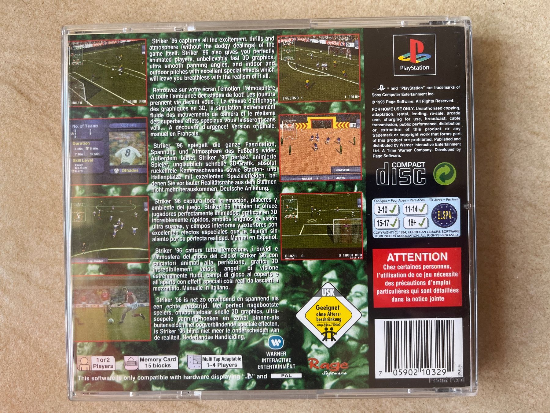 Sony Giochi: Jeu vidéo Striker 96 pour PLAYSTATION PS1 – Usato da Vernayaz venduto da Darkfrost 1