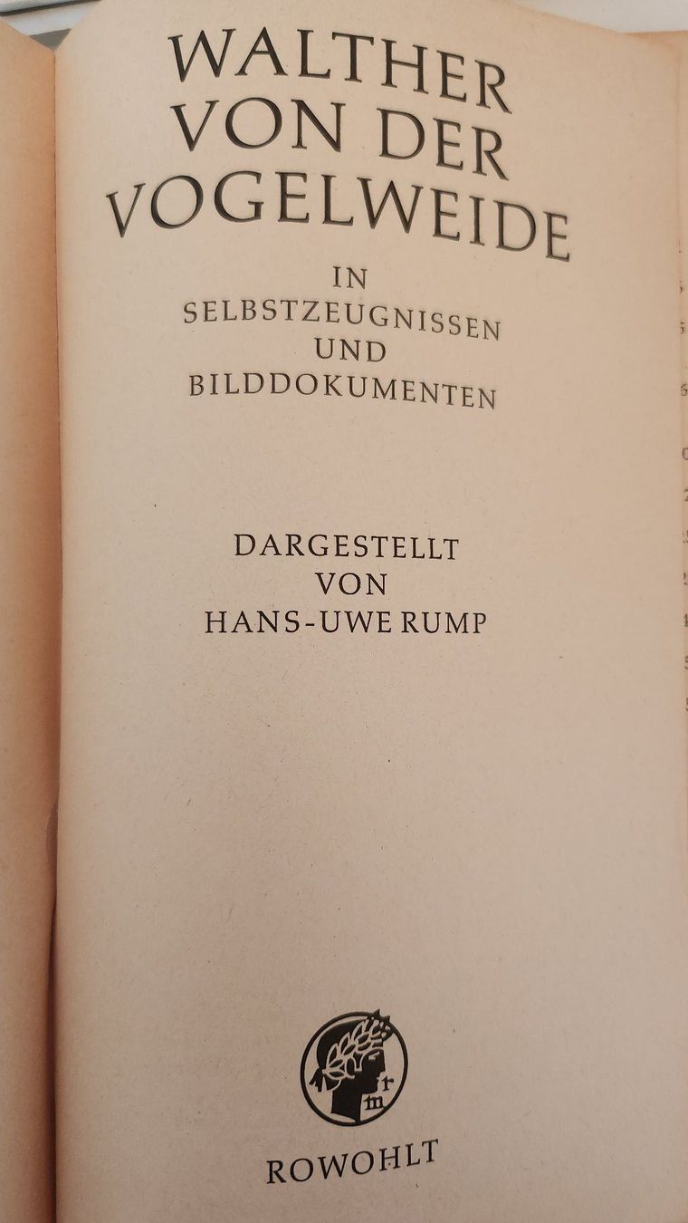 Libri: Walther von der Vogelweide – Usato da Dietikon venduto da Buchantiqdietikon 1