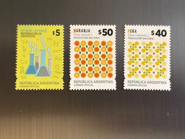 Argentinien Briefmarken, 3er Set, ungebraucht, Top Zustand!
