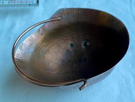 Kupfer Aschenbecher im Helmdesign, Handarbeit, Vintage Deko!