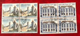 4 er Block Nr.607/608 mit Stempel Bern