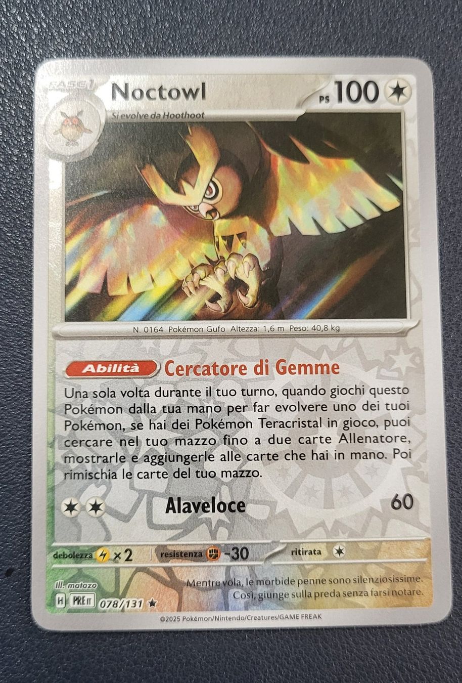 Pokémon Carte collezionabili: Pokemon 078/131 Noctowl Rara Reverse IT – Usato da Lugano venduto da pan_5zpg