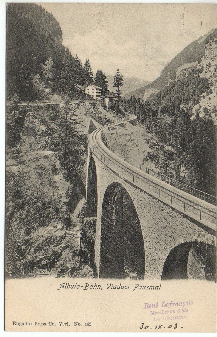 Cartoline postali: ALBULA-BAHN Viaduct Passmal – Usato da Jona venduto da philajona