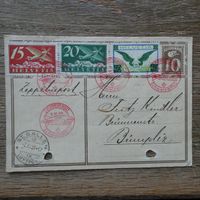 1929  interessante CH - FLUGPOST - Karte / ZEPPELINPOST !!