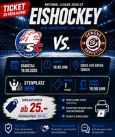 ZSC Lions - Genf Servette - 19. September - Stehplatz Ticket