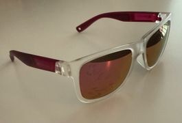 Sonnenbrille transparent/pink verspiegelt Linsen