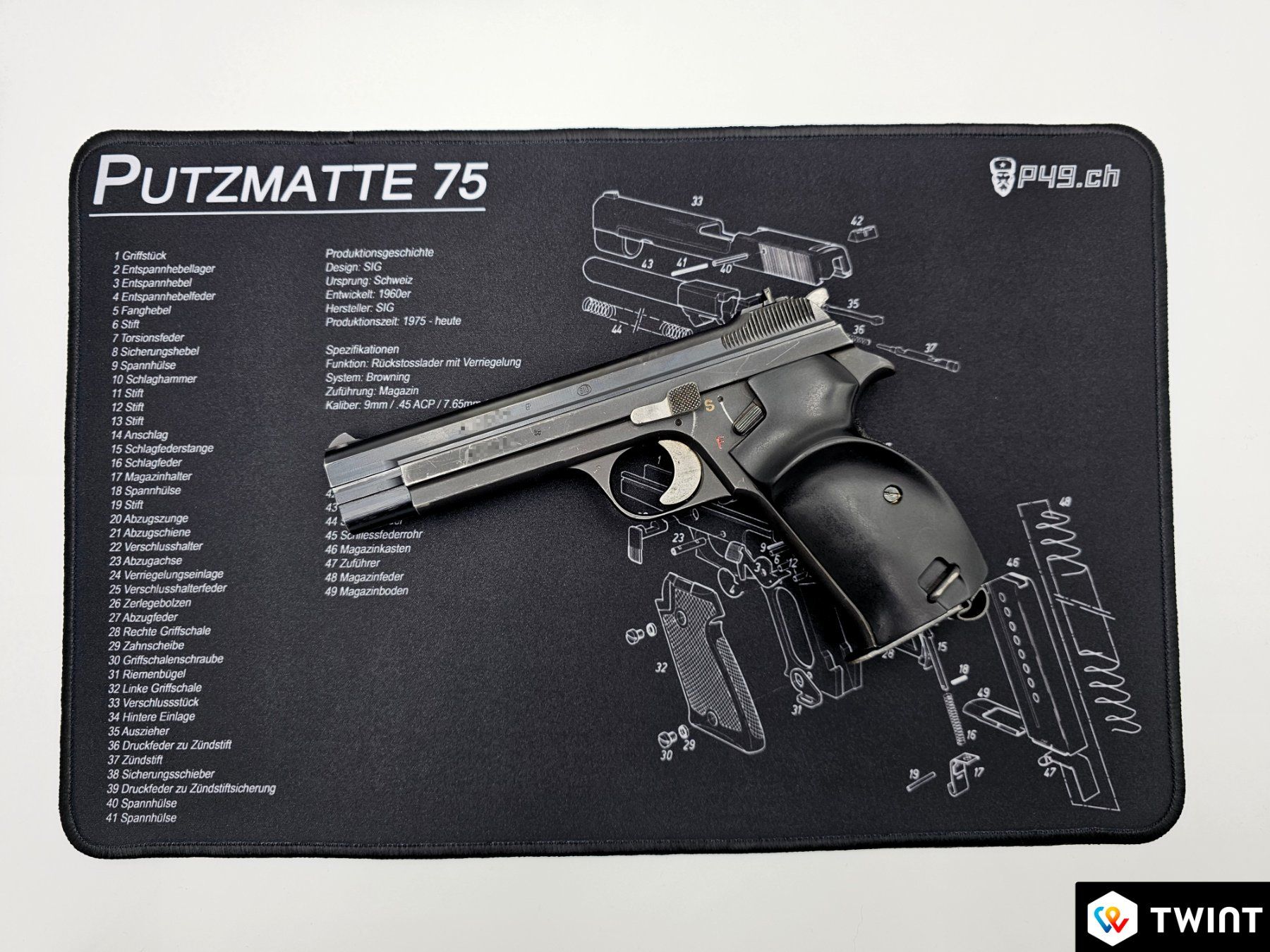 Sig Sauer Tutti gli attrezzi: Putz- und Zerlegematte SIG P75 / P220 – Nuovo e nell'imballaggio originale da Frutigen venduto da Darksmash666 1