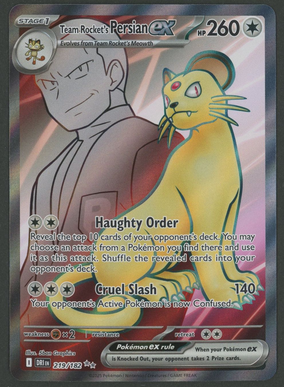 Pokémon Carte collezionabili: Team Rocket's Persian ex FA 219/182 EN ab 1.- – Usato da Rupperswil venduto da gengarbasar