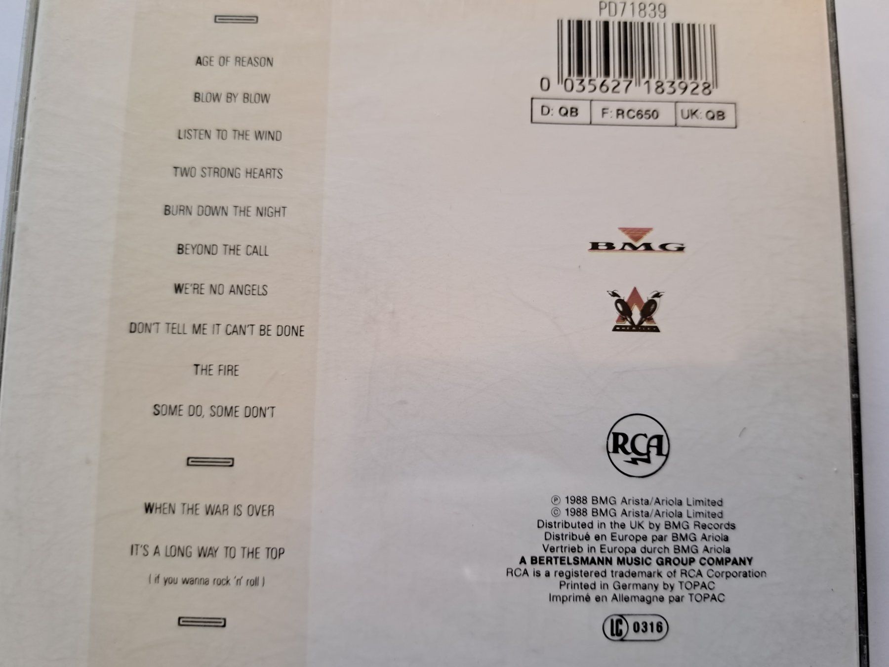 CD: Cd John Farnham - Age of Reason  – Usato da Pully venduto da bro_n52j 2