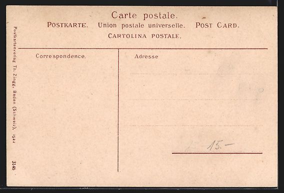 Cartoline postali: AK Sargans, Ortsansicht mit den Alpen – Usato da Berlin venduto da bartko-reher 1